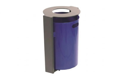 Abfallbehälter -Phoenix-, 45 Liter, aus Stahl, mit Abdeckung, verschiedene Befestigungen